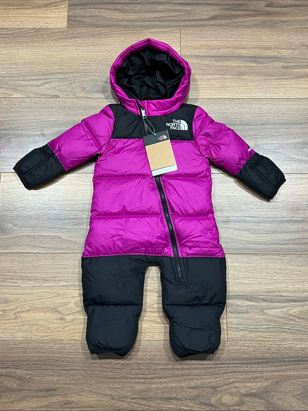 NEW The North Face Baby Nuptse 1 Piece in Deep Mulberry Size 3-6 months